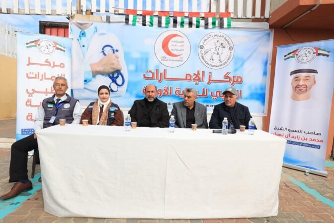 عملية الفارس الشهم (3) تفتتح مركز الإمارات الطبي لخدمة المرضى بمواصي خانيونس