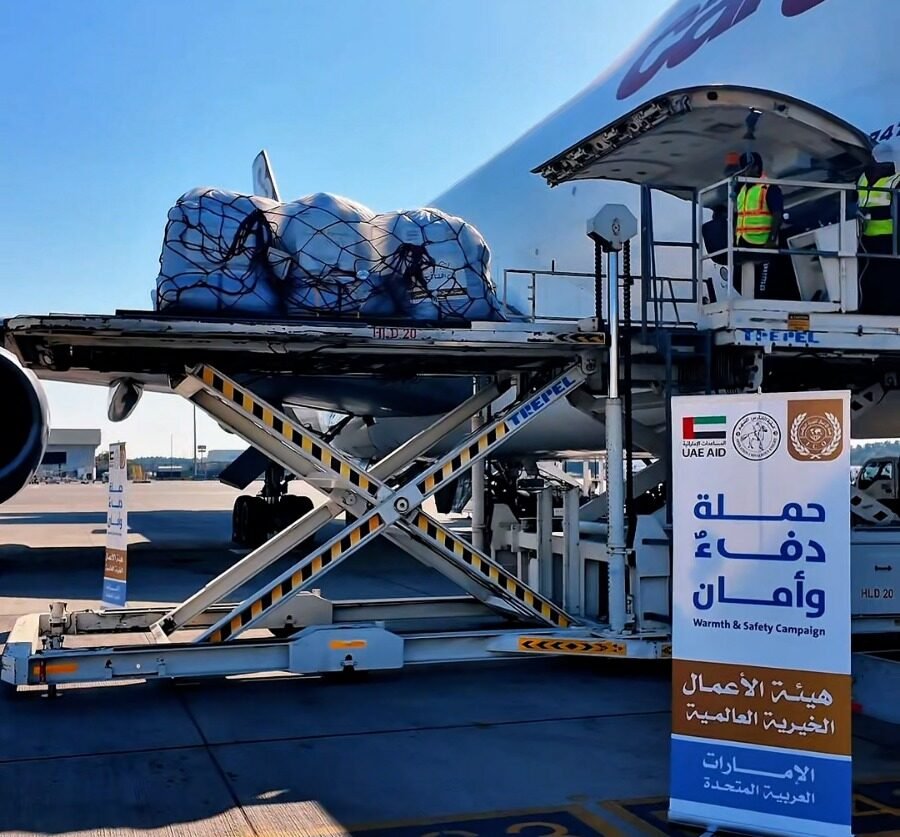 «الفارس الشهم 3» تدشّن حملة «دفء وأمان» لغزة بالتعاون مع هيئة الأعمال الخيرية العالمية