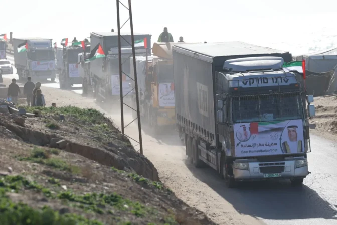 The humanitarian cargo of the Saqr ship has arrived in the Gaza Strip to support and assist the population