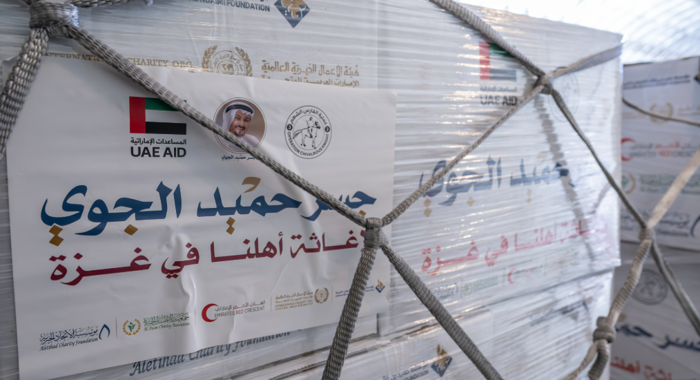 وصول طائرة مساعدات إماراتية إلى العريش محمّلة بـ100 طن من المواد الغذائية دعماً لغزة