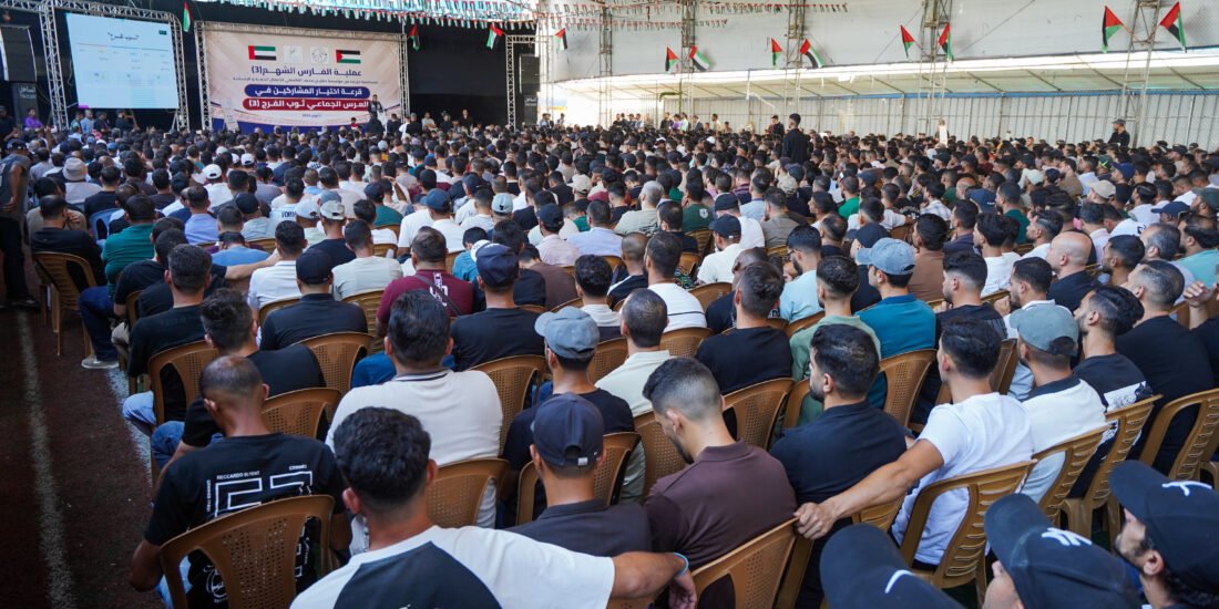 عملية الفارس الشهم (3) تجري قرعة “ثوب الفرح 3” وتختار 250 عريسًا من مختلف محافظات غزة