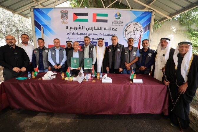 عملية الفارس الشهم (3) توقع مذكرة تفاهم مع بلدية غزة لإعادة تأهيل وتمديد شبكات المياه